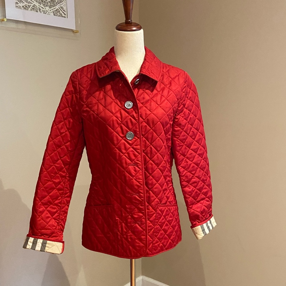 Original Burberry Brit jacket - vibrant red - Size M